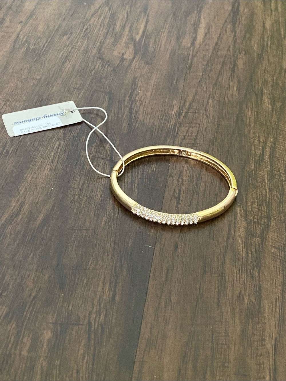 Tommy Bahama Gold Crystal Pavé Hinged Bangle Bracelet